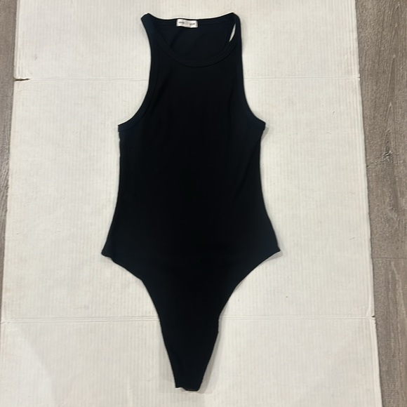 NWOT GOOD AMERICAN RACERBACK TANK RIBBED BODYSUIT In Black Size 3 - Picture 10 of 14